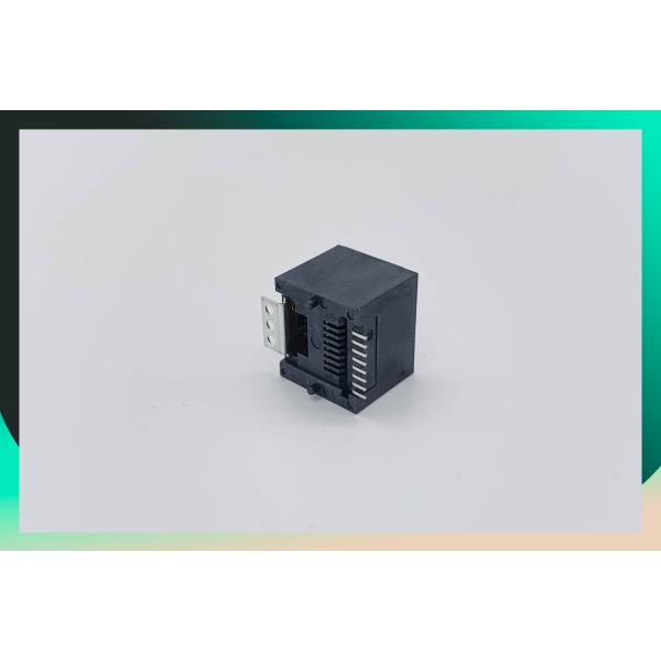 Small RJ45 Modular Jack Vertical Shielded SMT With Solder Tab 8P8C Top Entry WR-MJ 634108185321