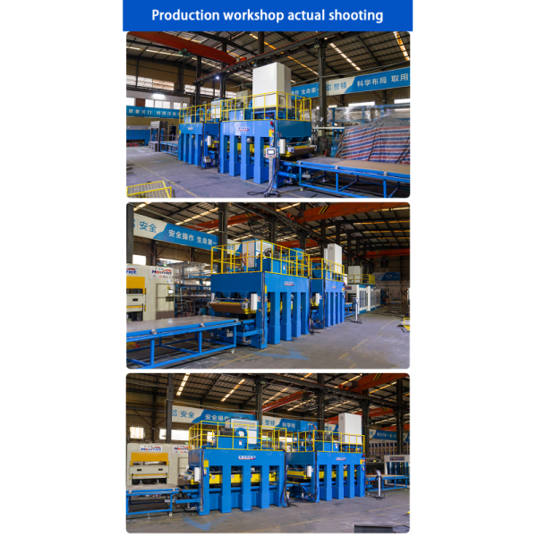 Customize 1000t hot and cold press production line for producing ice fire inorganic pre coated board
