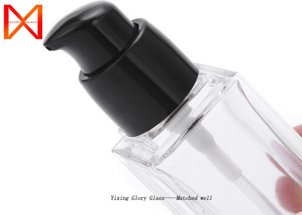 Quality Frosted 50ml Custom Cosmetic Containers Round Refillable With Pump Cap for sale