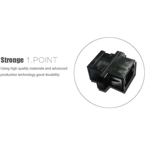 MPO MTP Flange Fiber Optic Adapter Black Bare Fiber Adapter APC Polished