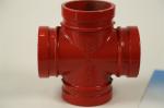 Connection Threaded 4 Way Cross Pipe Fitting Polished Surface