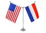 Custom Logo Table Top Flags Polyester Coating Distinctive Design Mini For