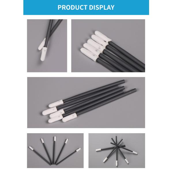 Twisted Tip Double Head Dust Free Class 100 Sealed Polyester Cloth Head Cleanroom Swab Stick