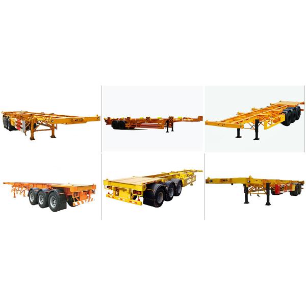 Aotong 20Ft 40Ft Container Frame Skeletal Semi Trailer with Fuwa Bpw Optional 13tons Axle