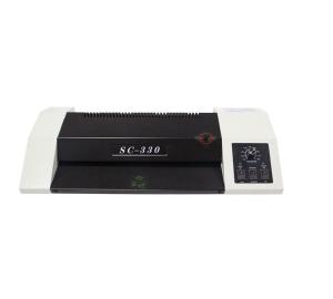 China Gold color, black color and digital display pouch laminator with 4 rollers, heating lamp wholesale