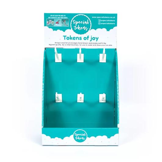 Quality Peg Hooks Cardboard Countertop Displays Hanging PDQ Box For Pendants for sale