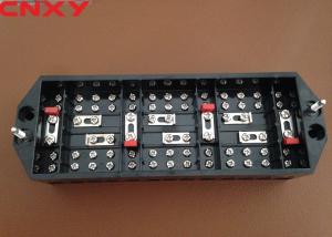 Black Bakelite 3 Phase Terminal Block 80 A Limit Current With Transparent Cover