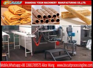 China Crispy Egg Roll / Wafer Roll Making Machine Line Stable Compact Structure wholesale