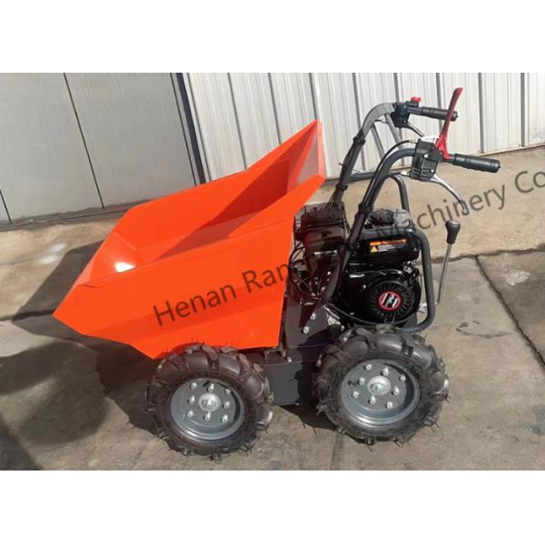 Side view of Mini Tracked Dumper Truck showing loading area and tracks