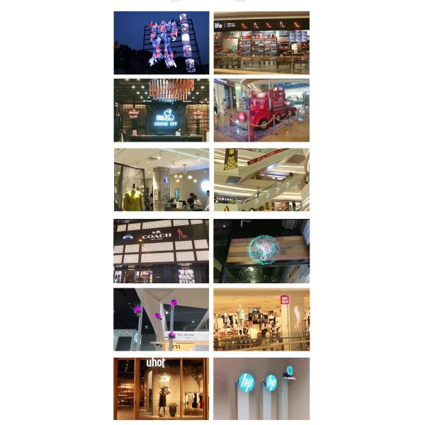 65cm 16GB Storage 1080p 4 Blades LED Hologram Projector Fan With Wifi and Cloud Based 3D for Indoor Events and Store Sign