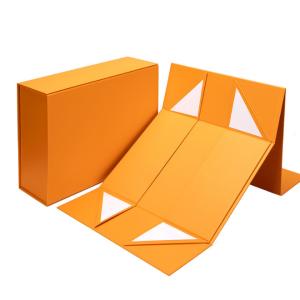 Magnetic Suction Clamshell Folding Gift Box One Piece Custom Portable Cardboard Box