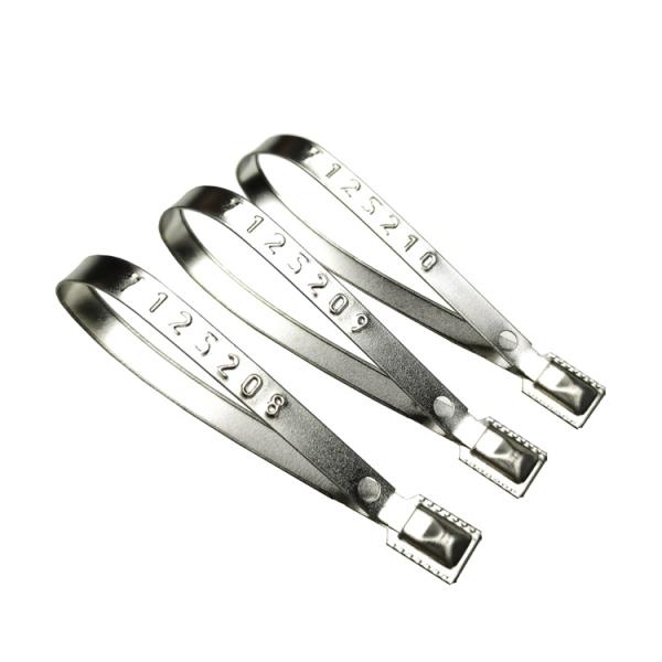 118*8.2*0.7mm Pull Tight Locking Metal Security Seals Shipping Container Seals