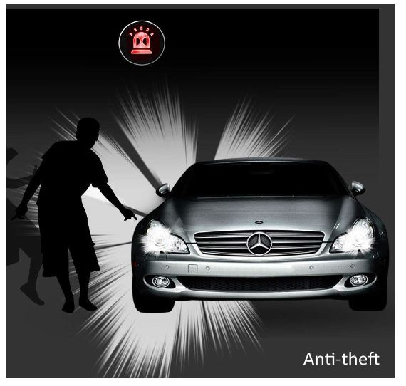 DC12V-24DC Universal vehicle Smart Car Alarm System With GPS Detect Engine