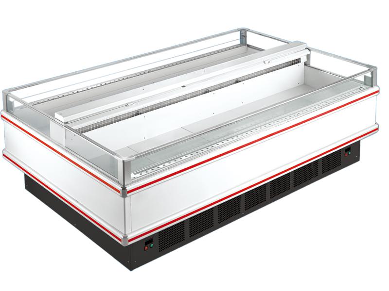 Danfoss Compressor Supermarket Island Freezer With Static Cooling System