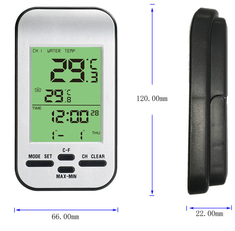 Indoor And Outdoor Solar Energy Digital Thermometer For Swimming Pool Spa Tub Aquarium