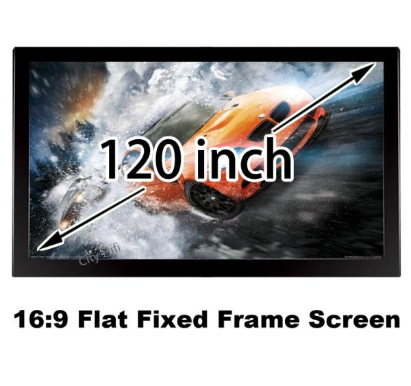 Quality Good Price HD Projection Screen 120 Inch Diagonal Fixed Frame Projector Screen 16:9 Cinema for sale