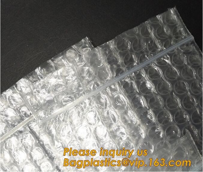 Cosmetic Slider Zip lockk Bubble Bags Bubble Slide Pouch,Zip lockk esd bubble bag bubble packaging wrap cosmetic pouch slide