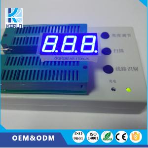 China Multiplexing Blue 3 Digit 7 Segment LED Displays 12 Pins 9.2mm Height wholesale