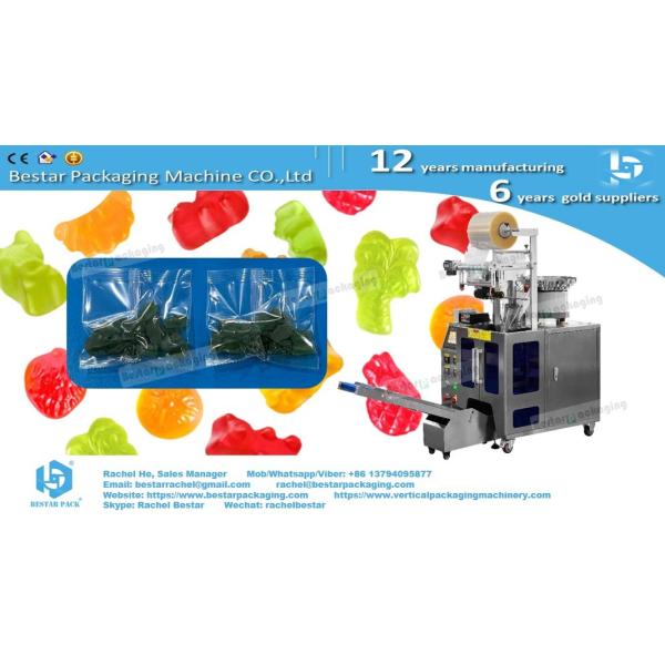 Fruit candy gummy sachet packaging machine with automatic precise counting