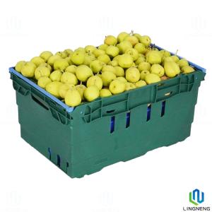 China 60L Industrial Plastic Storage Crates , Plastic Moving Crates Turnover Crate Manufacturer on sale