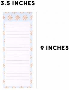 3.5 X 9 Inches Custom Printed Memo Pads Personalized Stationery Notepad , Magnetic Notepads For Fridge