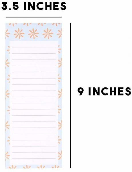 Quality 3.5 X 9 Inches Custom Printed Memo Pads Personalized Stationery Notepad , Magnetic Notepads For Fridge for sale