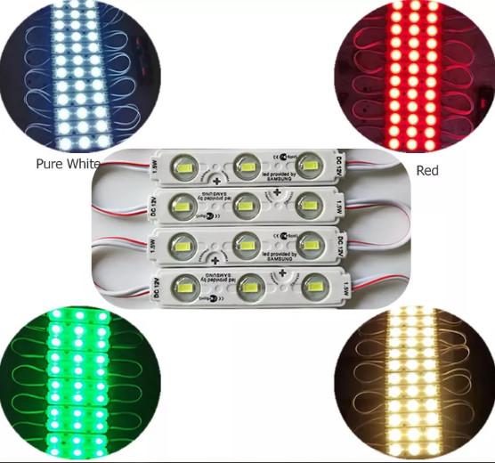DC 12V 1.5W LED Module Strings Waterproof 3 LEDS IP65 SMD 5730 LED Module For