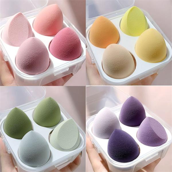 OEM 4PCS Makeup Sponge Set Multi Colored Beauty Blender Sponge