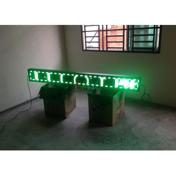 High Brightness Trivision LED Text Display / outdoor led message boards P10 Single Green