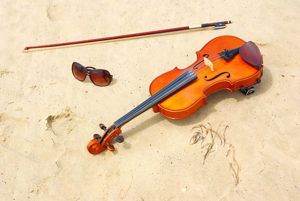 High glossy Children Violin 1/4 size with violin pickup Violins have many strings, including nylon strings, steel string