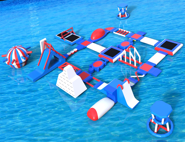 Commercial 0.9 mm PVC Inflatable Amusement Park / Inflatable Water Play