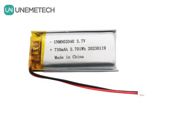 Quality UL1642 Certificates Rechargeable Lipo Battery 902040 3.7V 730mAh for Mobile Device for sale