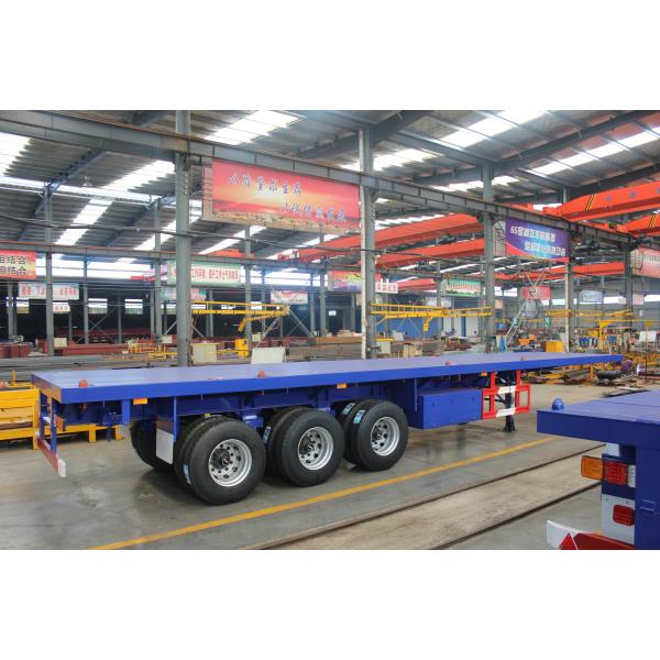 Japan Market Semi Truck Flatbed Trailer with 80T Max Payload and Hydraulic Ladder