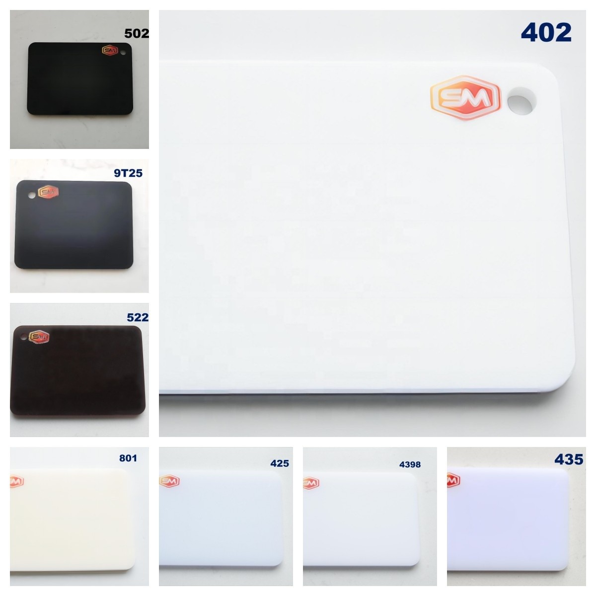 Beautiful Bright Water Resistance 8mm Flexible Cast Colored Acrylic Sheet