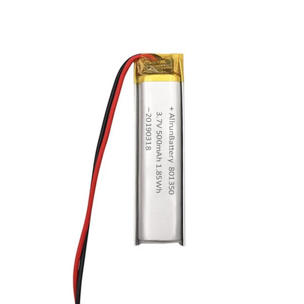 Quality 3.7V 500mAh 801350 Custom Li Ion Battery Ultra Narrow For Reading Pens for sale