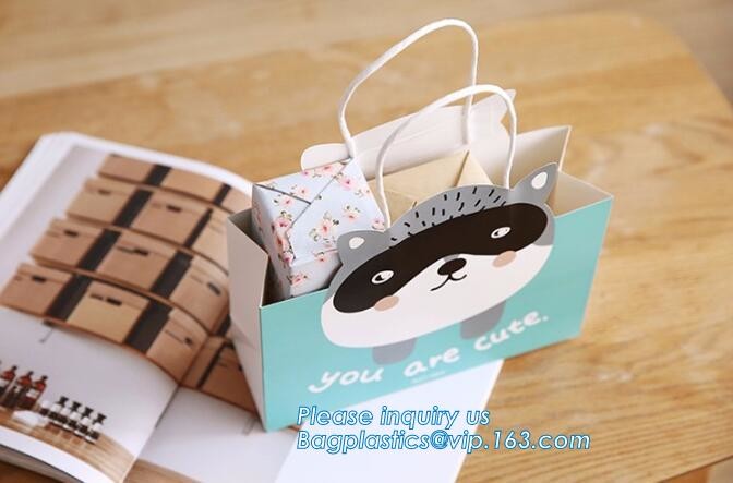 Customized Cut Printed Coated Paper Shopping Bag with Matt Lamination,rope handle custom logo printed white paper bag