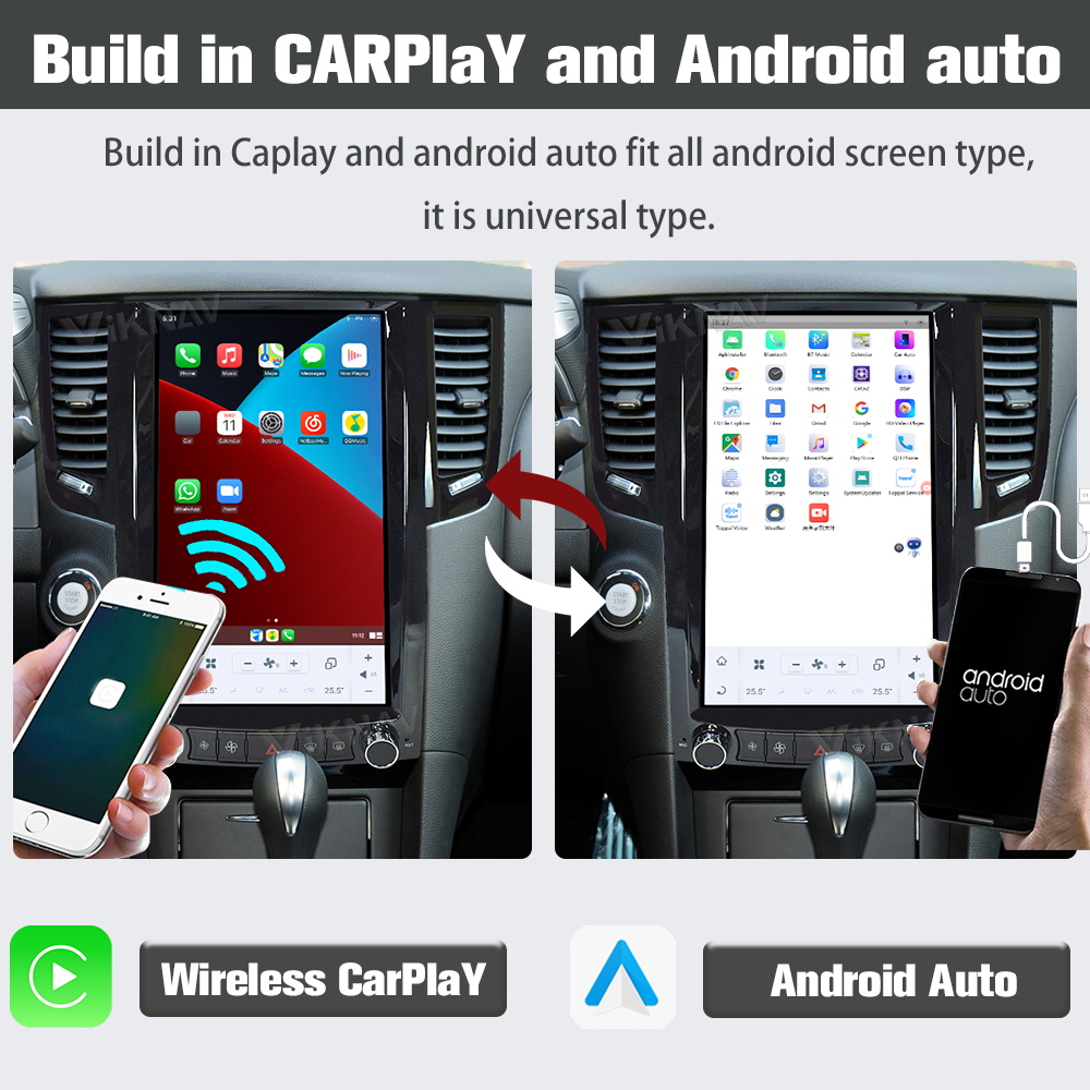 Car Radio Android 11 Head Unit For Infiniti FX35 QX70 GPS Navigation Stereo Recorder