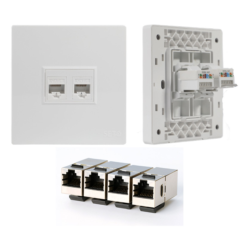 CAT7 Keystone Socket 10Gbps - Slim Profile for Data Centers (UL 94V-0 Fire Rating) electric wall switch