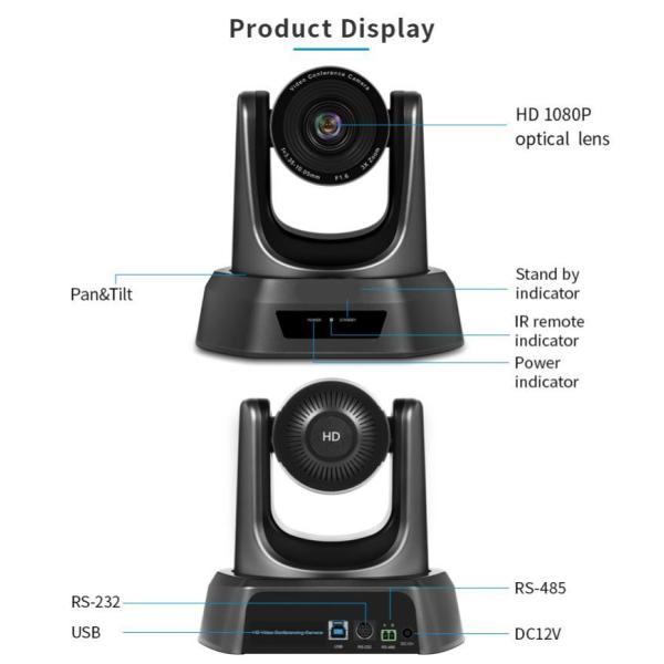 Professional FCC ROHS Live Streaming PTZ Camera TEVO NV3U 128 Horizontal Angle