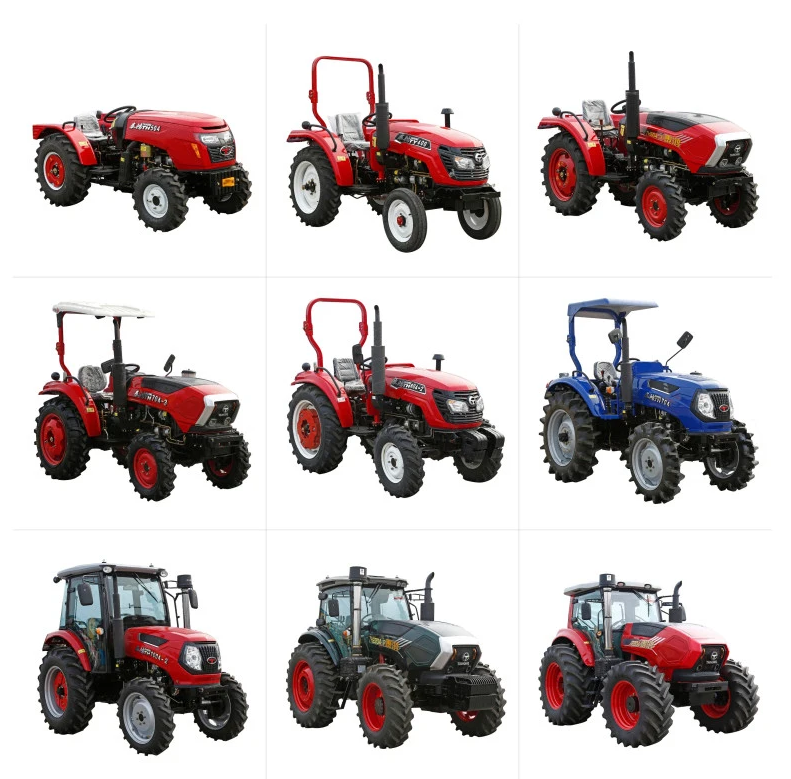 55HP 4X4 Four Wheel Drive Diesel Engine Small Garden Agricultural Machinery Farm mini farm tractor steering hydraulic