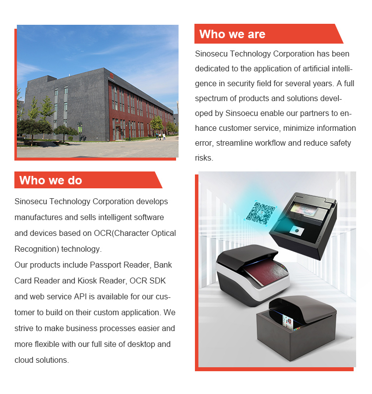 Fast and Accurate Identity Verification with Sinocecu Passport Reader/Scanner Black