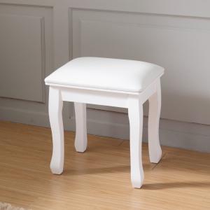 PU Leather Width 40cm Solid Wood Stool MDF Bench Soft Sponge
