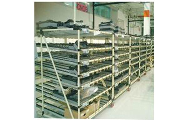 Quality Storage Modular PE Coated Steel Pipe Rack , Roller Track Pipe Racking System for sale