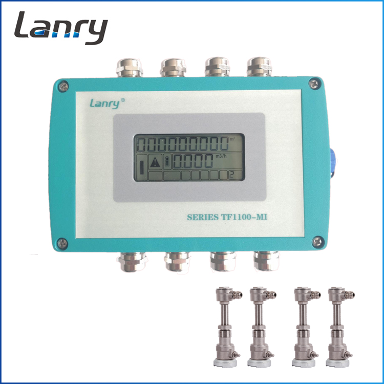 CE 2 Channels Battery Power Transit Time Ultrasonic Flow Meter