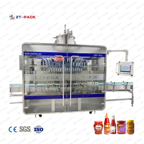 Quality Automatic Food Rotor Pump Filling Machine For High Viscous Paste Jam Sauce Cream for sale