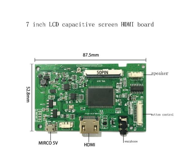 Quality IPS Capacitive LCD Display Modules 7 Inch With HDMI Driver Board for sale