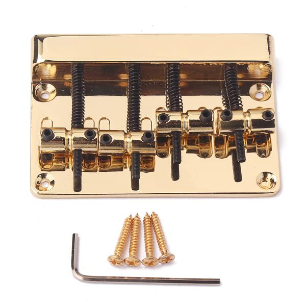 Quality Chrome Zinc Alloy L Shape 4 String Electric Guitar Bridge With Wrench for sale