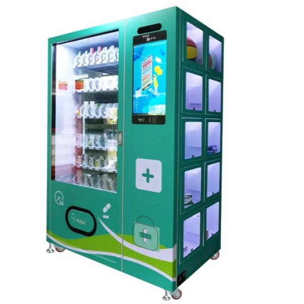 Quality 22 "touch screen custom medicine Mask Smart Vending Machine with Locker Spiral tool for sale