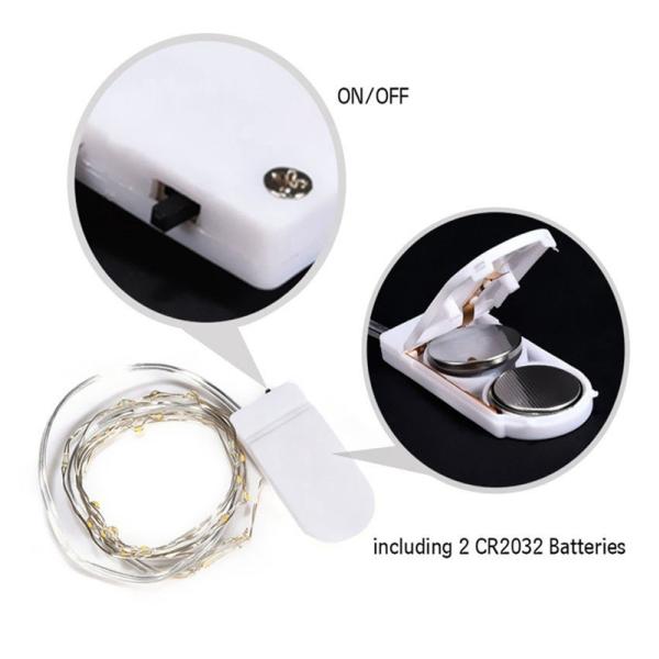 20pcs Decorative LED String Lights Warm White 24-35 Working Hours Evening Time