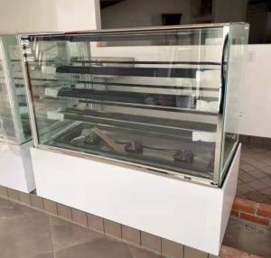 China Ambient Temperature Square Glass Dry Bakery Display Case 450L on sale